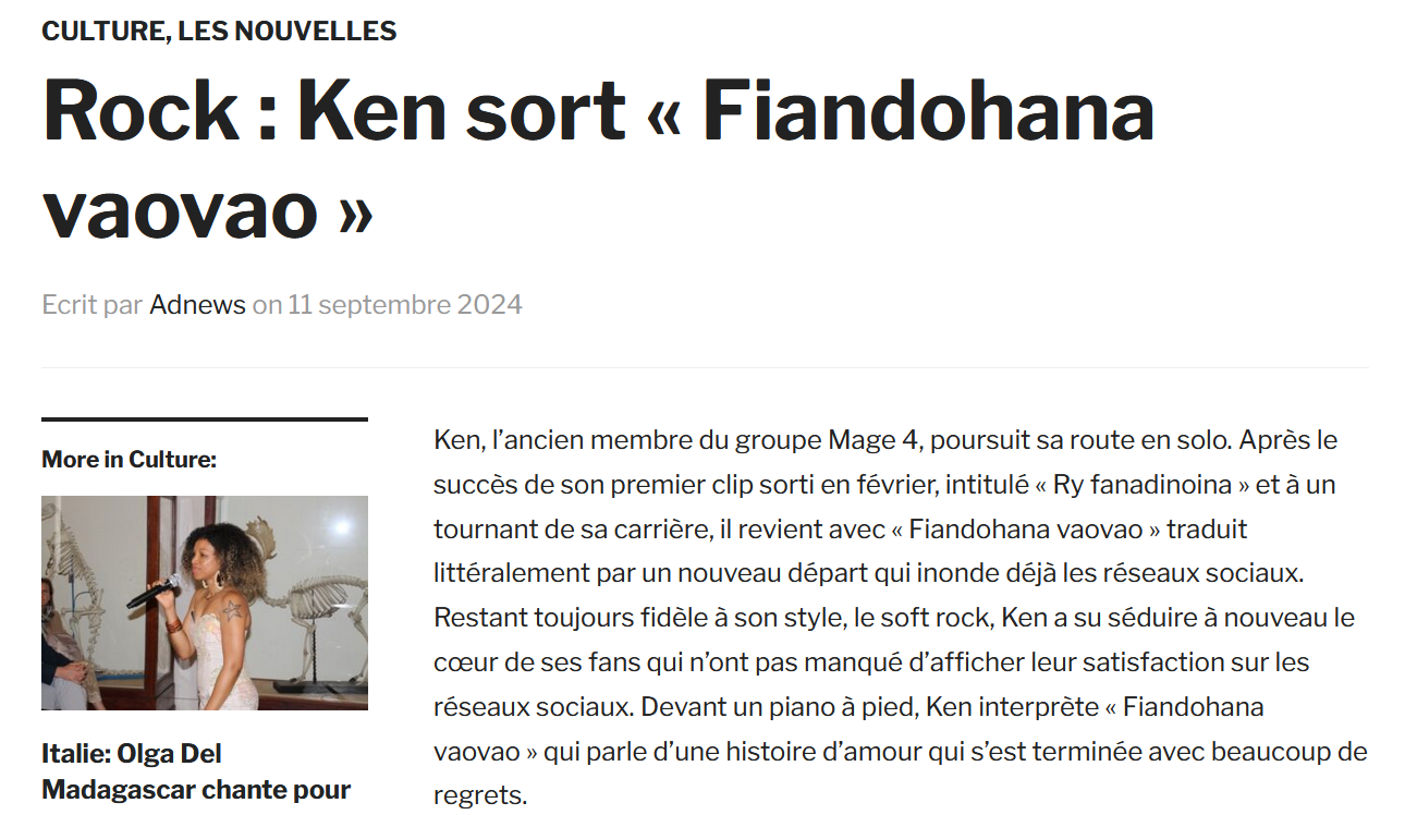 Fiandohana vaovao